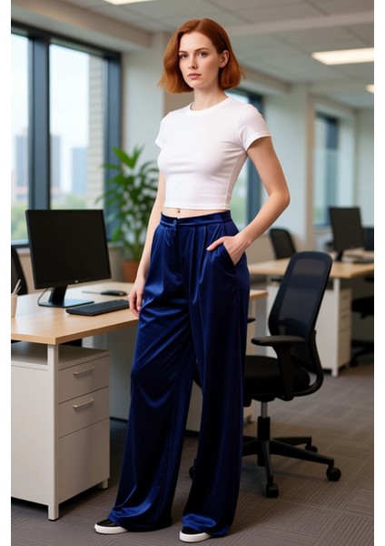 Kadın Kadife Wide Leg Pantolon Şık Gece Modası Fonksiyonel Dayanıklı Kaliteli Konforlu Spor modelleri