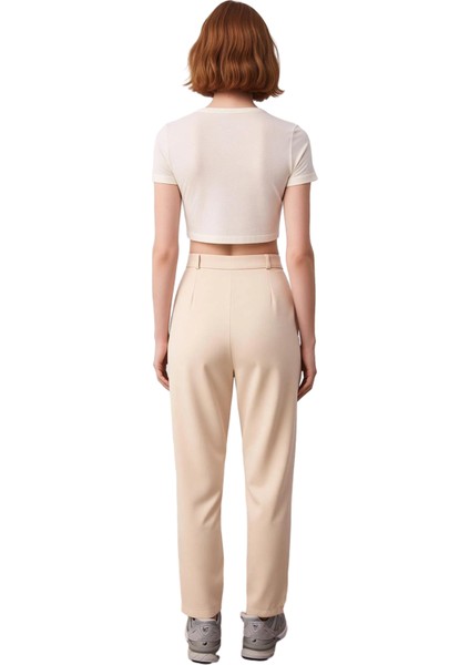 Kadın Yüksek Bel Cigarette Dokuma Pantolon Fonksiyonel Dayanıklı Kaliteli Konforlu Estetik fiyatları