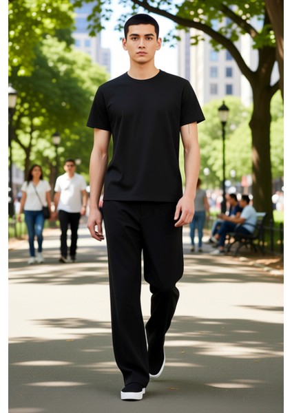 Erkek Interlok Örme Rahat Kesim Pantolon Fonksiyonel Dayanıklı Kaliteli Konforlu Estetik Şık fırsatları