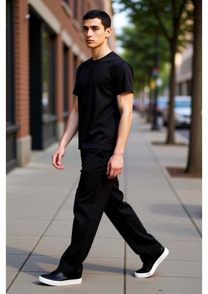 Erkek Interlok Örme Rahat Kesim Pantolon Fonksiyonel Dayanıklı Kaliteli Konforlu Estetik Şık indirimleri