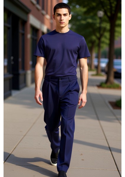 Erkek Geniş Paça Elastan Kumaş Pantolon Fonksiyonel Dayanıklı Kaliteli Konforlu Estetik Şık indirimleri