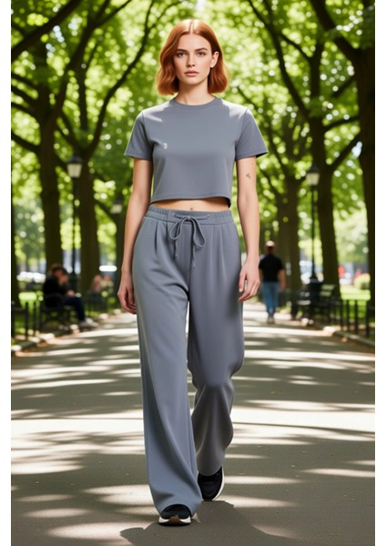 Kadın Bol Kesim Örme Kemerli Pantolon Fonksiyonel Dayanıklı Kaliteli Konforlu Estetik Spor modelleri