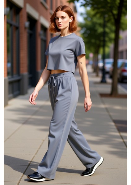 Kadın Bol Kesim Örme Kemerli Pantolon Fonksiyonel Dayanıklı Kaliteli Konforlu Estetik Spor fırsatları