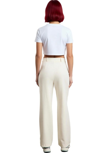 Kadın Haki Wide Leg Pilili Dokuma Kumaş Pantolon Fonksiyonel Dayanıklı Kaliteli Konforlu Şık fiyatları