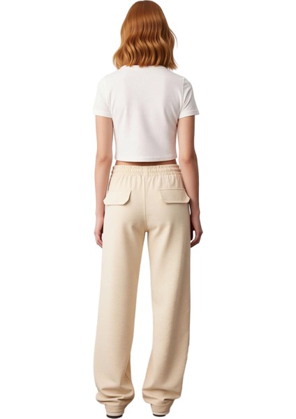 Kadın Gabardin Yüksek Bel Düz Kesim Jogger Pantolon Fonksiyonel Dayanıklı Kaliteli Estetik fiyatları