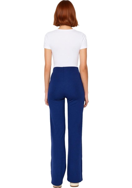 Kadın Yüksek Bel Flare Yırtmaçlı Örme Pantolon Fonksiyonel Dayanıklı Kaliteli Konforlu Şık fiyatları