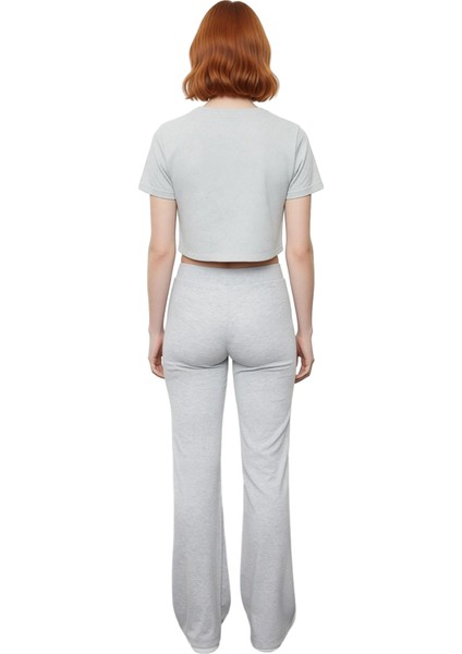 Kadın Yüksek Bel Flare Örme Pantolon Fonksiyonel Dayanıklı Kaliteli Konforlu Estetik Rahat fiyatları