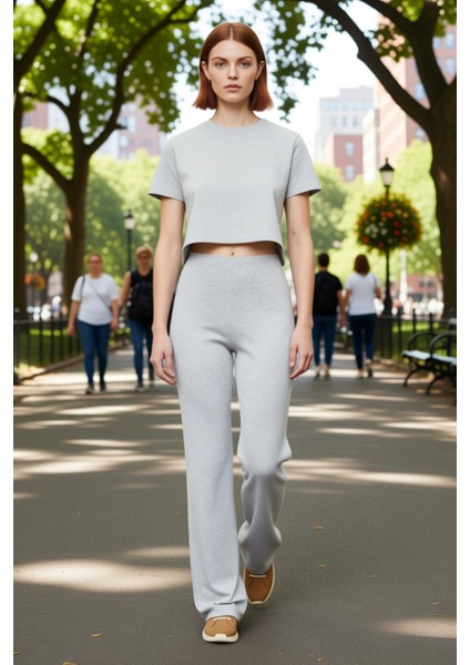 Kadın Yüksek Bel Flare Örme Pantolon Fonksiyonel Dayanıklı Kaliteli Konforlu Estetik Rahat fırsatları