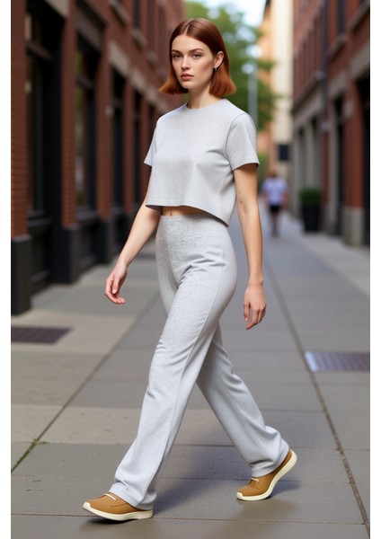 Kadın Yüksek Bel Flare Örme Pantolon Fonksiyonel Dayanıklı Kaliteli Konforlu Estetik Rahat indirimleri