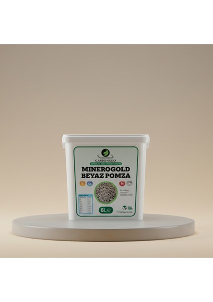 Minerogold Beyaz Pomza 6l | Doğal Toprak Havalandırıcı | Tarım ve Bahçe Için