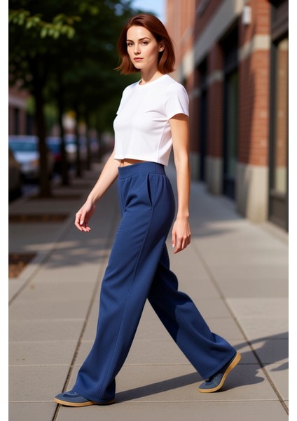 Kadın Rahat Kesim Geniş Paça Pantolon Fonksiyonel Dayanıklı Kaliteli Konforlu Estetik Spor indirimleri