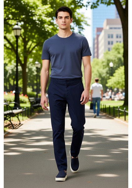 Erkek Straight Kesim Dokulu Pamuklu Günlük Pantolon Fonksiyonel Dayanıklı Kaliteli Estetik fırsatları