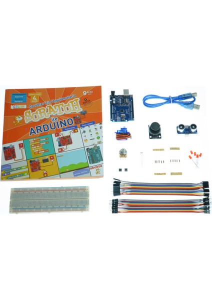 Çocuklar için Scratch ile Breadboard Seti (Kitaplı) - Arduino Uyumlu