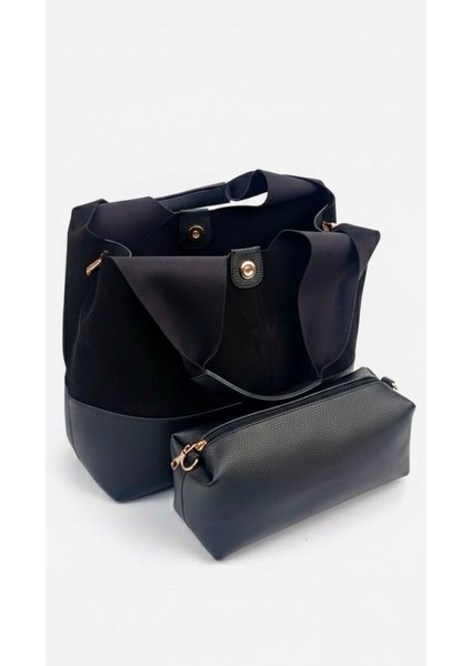 Kadın Süet Omuz Çantası – Geniş Iç Hacimli, Süper Hafif, Su Geçirmez, 2 Gözlü, Çıkarılabilir Yavru Çantalı Vintage Şık Kadın Çanta modelleri