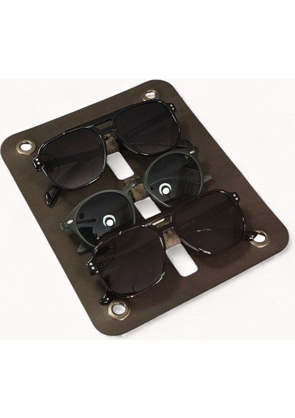 Vintage 3lü Deri Gözlük Standı fırsatları