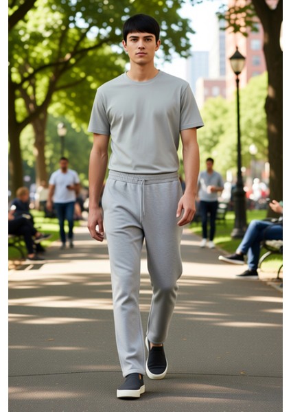 Erkek Açık Regular Fit Jogger Pantolon Bağcıklı Bel Fonksiyonel Dayanıklı Kaliteli Estetik fırsatları