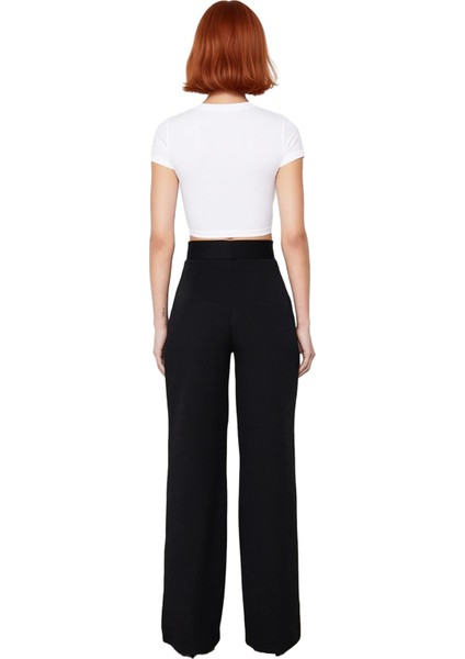 Kadın Yüksek Bel Wide Leg Örme Pantolon Fonksiyonel Dayanıklı Kaliteli Konforlu Estetik Şık fiyatları