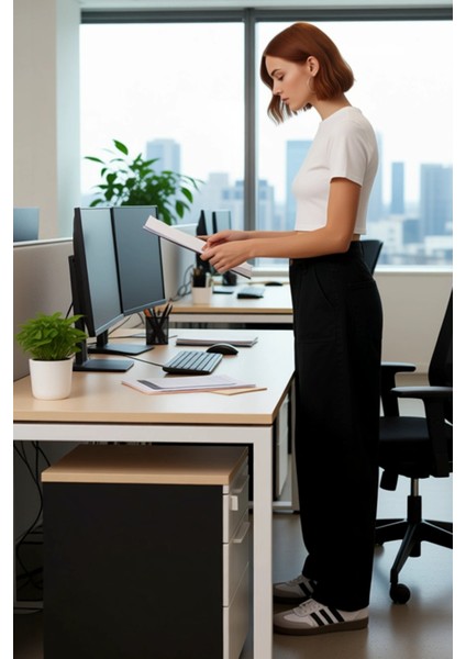 Kadın Haki Gabardin Yüksek Bel Bol Kesim Pantolon Fonksiyonel Dayanıklı Kaliteli Konforlu Şık modelleri