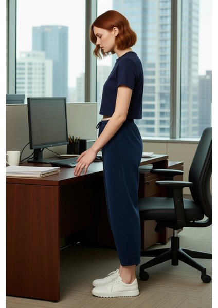 Kadın Viskoz Karışımlı Esnek Boru Paça Pantolon Fonksiyonel Dayanıklı Kaliteli Konforlu Şık modelleri