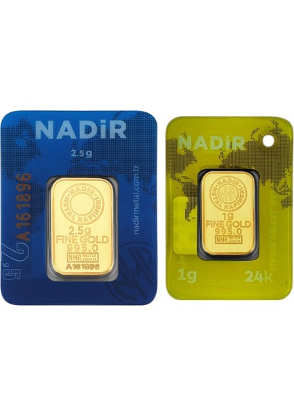 3,5 Gram (2,5+1) Külçe Gram Altın 24 Ayar