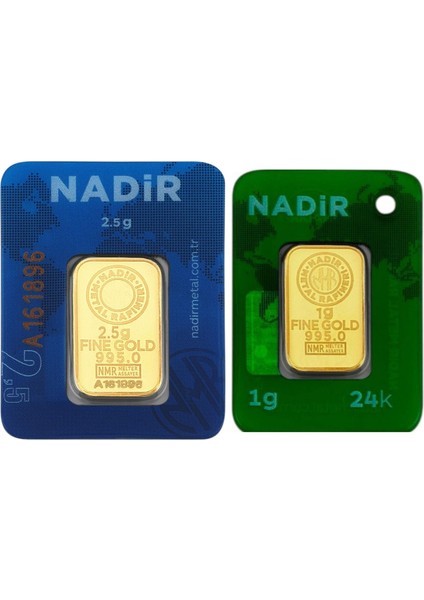 3,5 Gram (2,5+1) Külçe Gram Altın 24 Ayar fiyatları