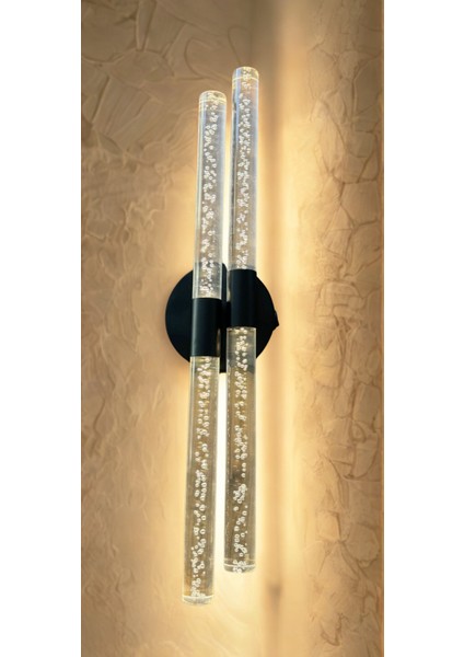 Bhbackhome Bubbletrio Şık ve Zarif Modern LED Duvar Aplik 51 cm Siyah
