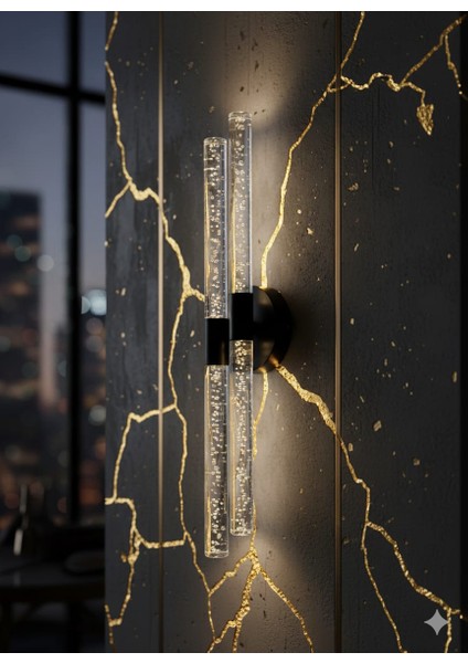 Bhbackhome Bubbletrio Şık ve Zarif Modern LED Duvar Aplik 51 cm Siyah modelleri