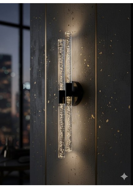 Bhbackhome Bubbletrio Şık ve Zarif Modern LED Duvar Aplik 51 cm Siyah indirimleri