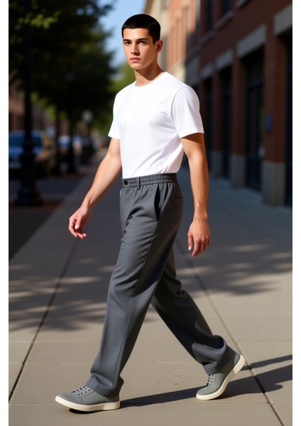 Erkek Düz Renk Geniş Kesim Kumaş Pantolon Fonksiyonel Dayanıklı Kaliteli Konforlu Estetik Şık indirimleri