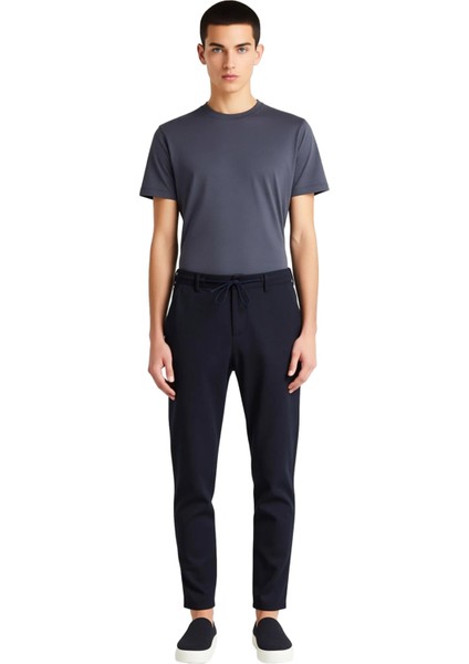 Kadın Için Slim Fit Kumaş Dokuma Pantolon Beli Bağlama Detaylı Açık Fonksiyonel Dayanıklı Şık