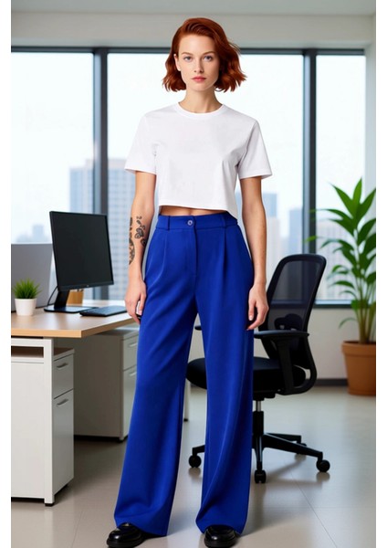 Kadın Haki Wide Leg Pilili Dokuma Kumaş Pantolon Fonksiyonel Dayanıklı Kaliteli Konforlu Şık modelleri