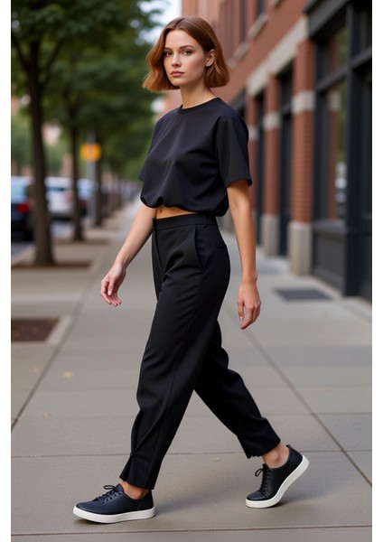 Kadın Düğmeli Wide Leg Pantolon Fonksiyonel Dayanıklı Kaliteli Konforlu Estetik Premium Şık indirimleri