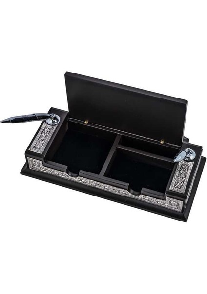 Gümüş Çiçek Desenli Besmele Masa Üstü Kalemlik fırsatları