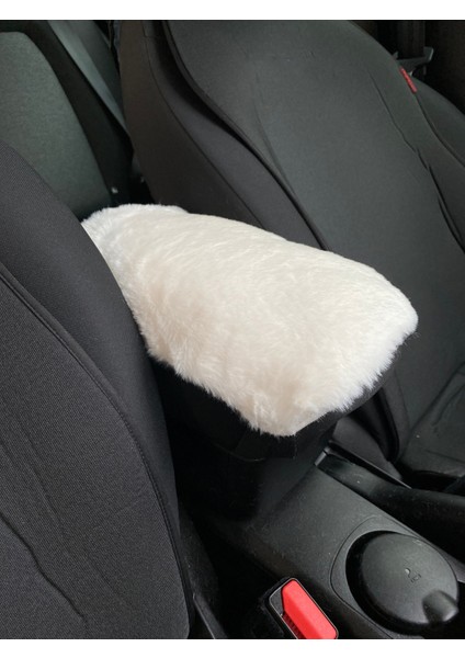 Yumuşak Peluş Kol Dayama Kolçak Minderi Beyaz