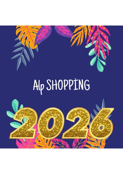 Happy New Year Geyik ve 2026 Yılbaşı Süslemeleri Yeni Yıl Vitrin,cam,duvar Sticker