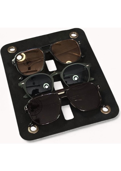 Vintage 3lü Deri Gözlük Standı modelleri