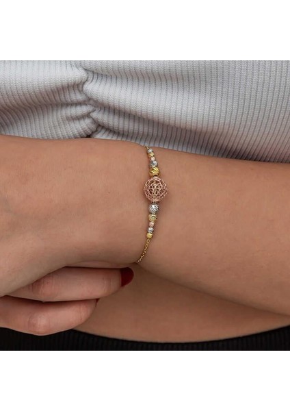 Hk Gümüş Kadın Bileklik Renkli Top Dorika |Gümüş Takı Hediyelik Ürünler modelleri