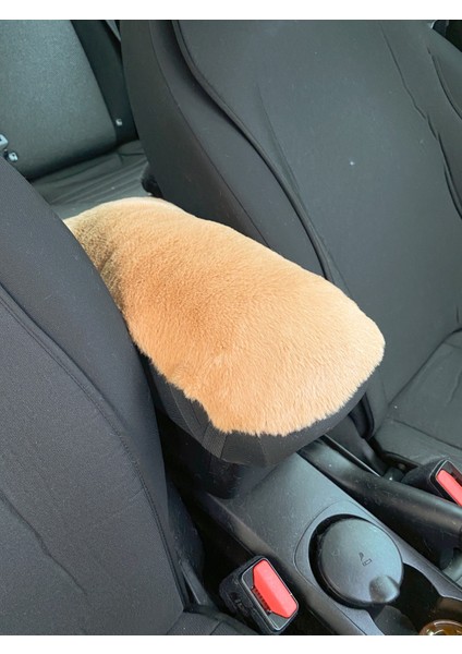 Yumuşak Peluş Kol Dayama Kolçak Minderi Kahverengi