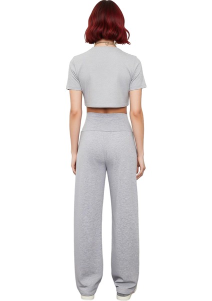 Rahat Kesim Yüksek Bel Kadın Pantolonu Antrasit Fonksiyonel Dayanıklı Kaliteli Konforlu Şık fiyatları