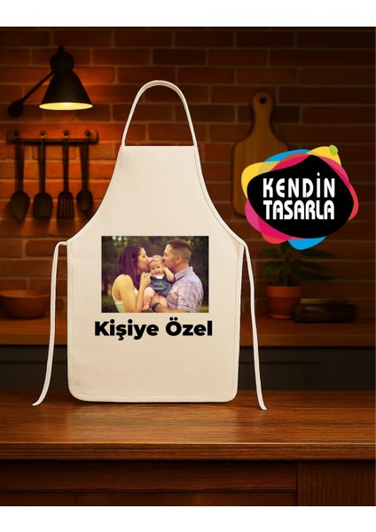 Kişiye Özel Fotoğraflı , Logo, Yazılı Mutfak Önlüğü