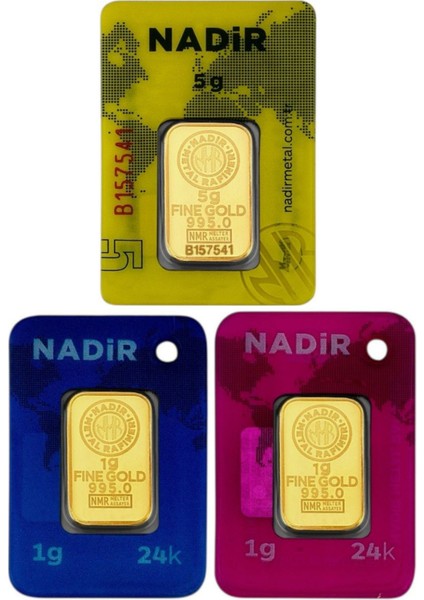 7 Gram (5+2) Külçe Gram Altın 24 Ayar modelleri