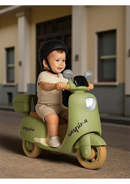 3 Tekerli Akülü Şarjlı Işıklı 6V Motor Müzik Çalarlı Uzaktan Kumandalı 50 Kilo+ 2-7 Yaş