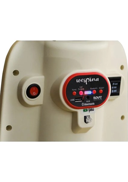 3 Tekerli Akülü Şarjlı Işıklı 6V Motor Müzik Çalarlı Uzaktan Kumandalı 50 Kilo+ 2-7 Yaş