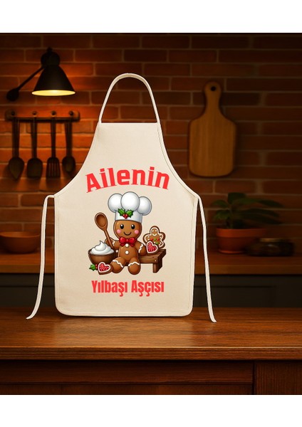 Yeni Yıl Mutfak Önlüğü Yılbaşı Aşçısı Önlük Hediye
