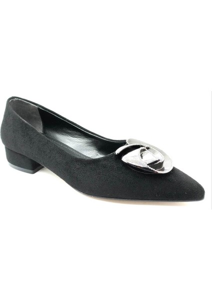 312068 Siyah Süet Kadın Fındık Topuk Ayakkabı indirimleri
