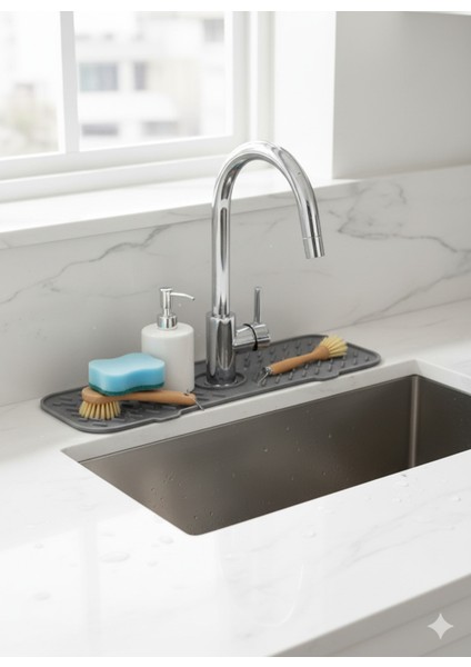 Musluk Altı Silikon Mat Düzenleyici – Bpa’sız, Kaymaz Desen, Mutfak Banyo Lavabo Tezgah Üstü Matı fiyatları