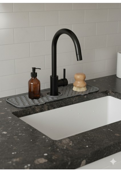 Musluk Altı Silikon Mat Düzenleyici – Bpa’sız, Kaymaz Desen, Mutfak Banyo Lavabo Tezgah Üstü Matı indirimleri