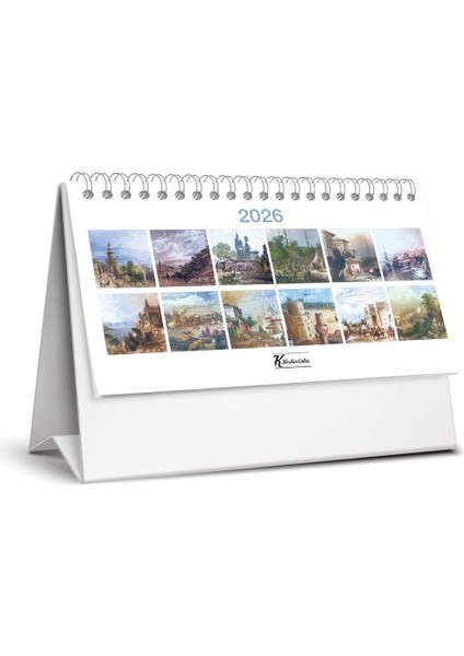 2026 Yılı Gravür Gemici Takvimi ve Masa Takvimi -Thomas Allom Camii Gravürü 1838 modelleri