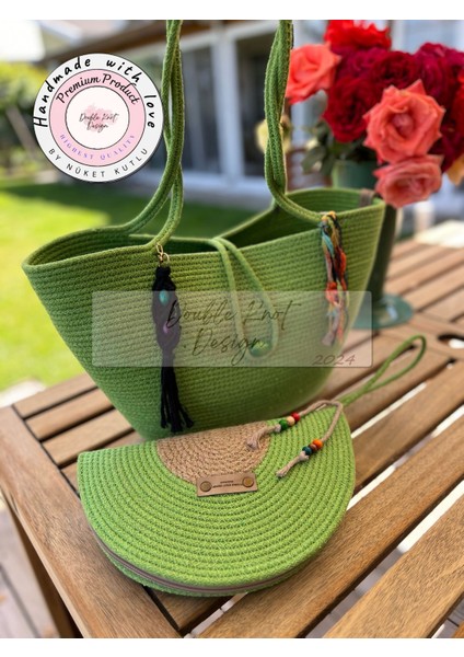 Bella 2li Takım Plaj Çantası , El Çantası Clutch, Totebag, Kadın, Yazlık, Hediyelik modelleri