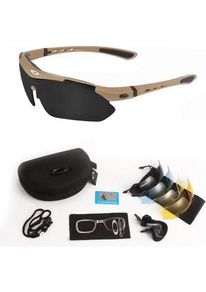 Polarize 5 Lensli Taktikal Gözlük / Tactical Gözlük / Bisiklet Gözlüğü fiyatları